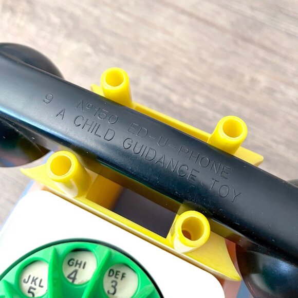 Vintage Ed-U-Phone Toy Rotary Phone & Puzzle By Child Guidance Toys - Picture 4 of 8